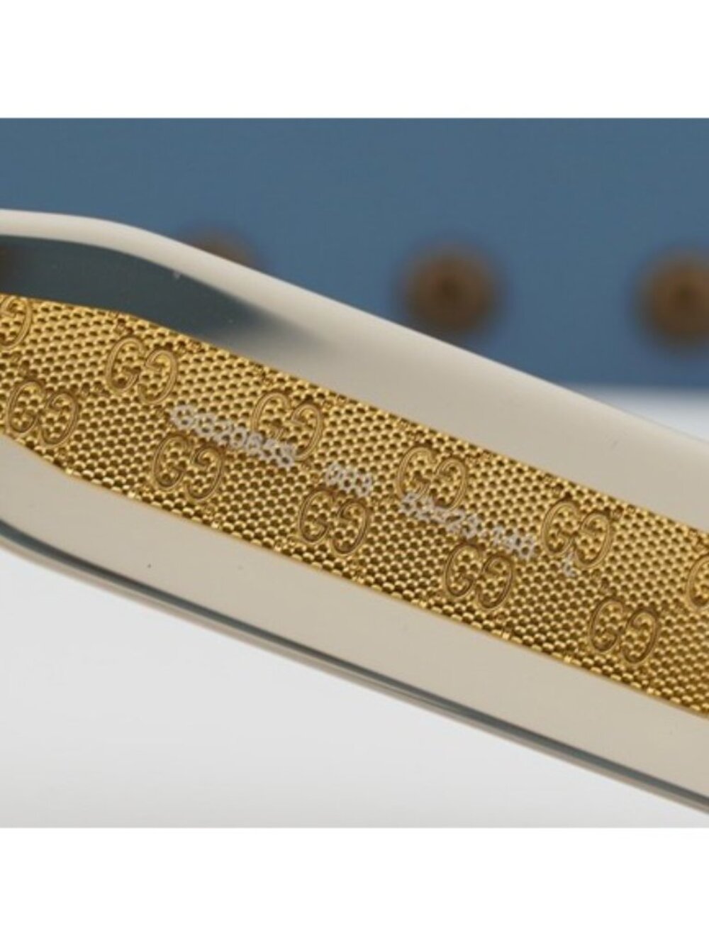 Gucci GG2065S 003 Sunglasses Yellow Cat Eye Frame, Brown with Logo Lenses - Picture 8 of 9